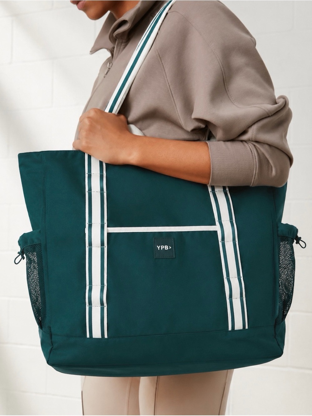 NWT Abercrombie & Fitch YPB Green Iconic Tote Bag $90 MSRP